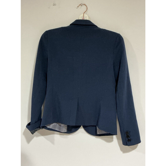 Woman’s Gap Size 0 Blue 2 Button Up Lined Blazer - Picture 4 of 11